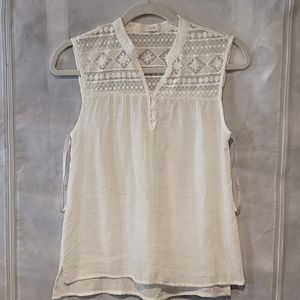 Embroidered sleeveless top